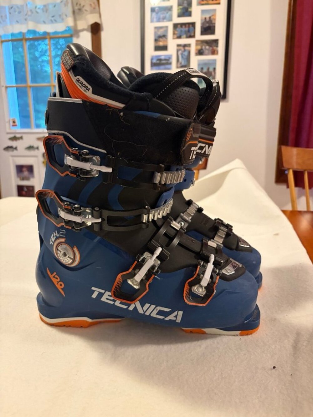 TECNICA Ten.2 120 HVL Ski Boots Blue Orange men’s size 306 mm 26.5 mondo used